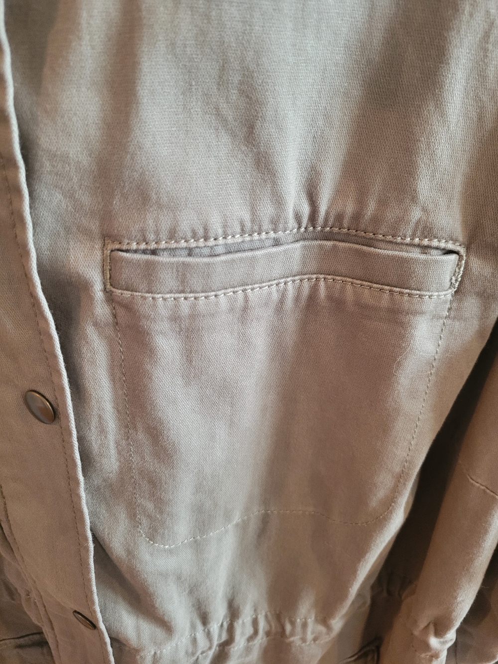 L.L. Bean Olive Utility/ Barn Drawstring Waist Jacket 1x - Picture 6 of 11